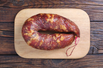 Wall Mural - Smoked homemade sausage