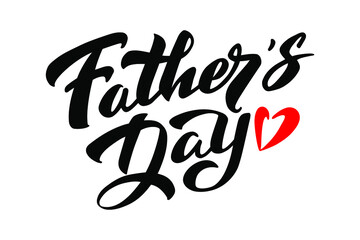 Wall Mural - Father's Day Typography Vector text, handwritten lettering  for posters, flyers, invitations, social media, prints, greeting card, flyers. Illustration isolated on white background