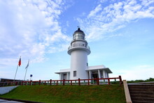 Sandiaojiao Lighthouse, Located In New Taipei City, Taiwan (also Known As The Cape Santiago Lighthouse