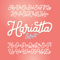 Fototapete - Smooth monoline script font named Harietta