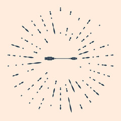 Poster - Black USB Micro cables icon on beige background. Connectors and sockets for PC and mobile devices. Computer peripherals connector or smartphone recharge supply. Circle random dots. Vector Illustration