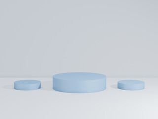 Fototapete - 3d render of total powder pink podium for product. mockup stage.