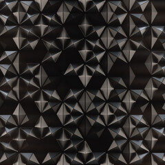Aufkleber - Minimal 3d render dark background. Honeycomb design. Abstract futuristic texture
