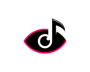 Sticker - Eye vision with music note