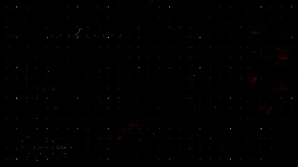 Technological dark background with red data glitches and information artifact, data and hud Textured bg with dots and line in 4k with 3d space. Futuristic cyber theme for vfx and sci fi elements video