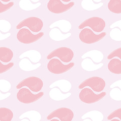 Poster - Abstract pink and white hand paint paisley pattern print background design