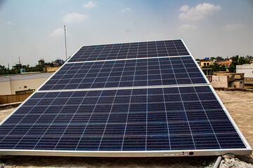 solar panels on a roof