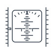 Thin line icon airplane navigation equipment, display, altimeter