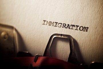 Wall Mural - Immigration concept view