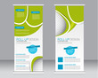 © Natalie Adams - Roll up banner stand template. Abstract background for design,  business, education, advertisement.