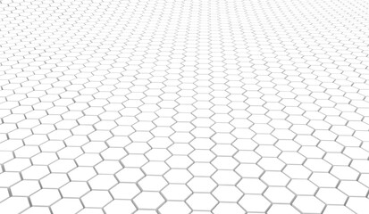 Canvas Print - Duo tone hexagon 3D background texture. 3d rendering illustration. Futuristic abstract background.