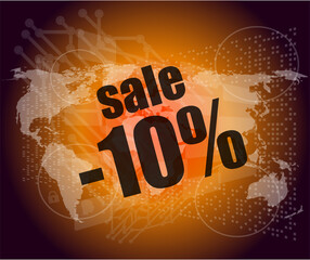 Poster - sale percentage on business digital touch screen