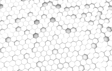 Wall Mural - Duo tone hexagon 3D background texture. 3d rendering illustration. Futuristic abstract background.