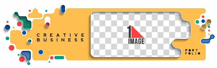 Wall Mural - modern abstract ad, web banner & header layout template.