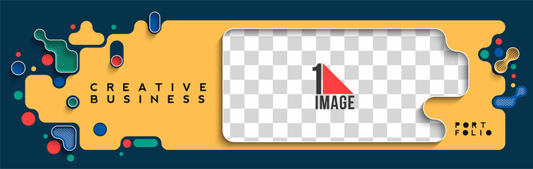 Wall Mural - modern abstract ad, web banner & header layout template.