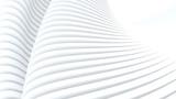 Fototapeta Przestrzenne - Geometric white background with waves