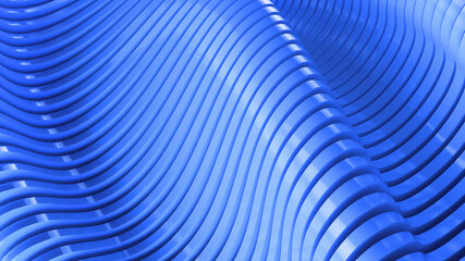 Wall Mural - Blue abstract background with waves. Creative Architectural Concept