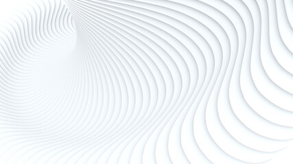 White abstract background with waves. Creative Architectural Concept