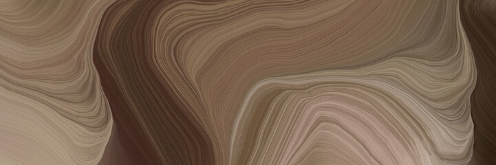 Poster - inconspicuous elegant modern curvy waves background design with pastel brown, very dark pink and rosy brown color