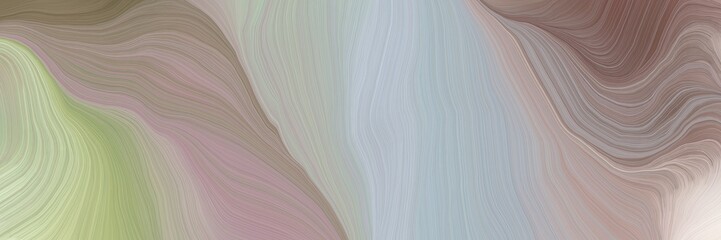Leinwandbilder - inconspicuous colorful abstract waves illustration with dark gray, pastel brown and light gray color