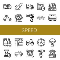 Canvas Print - Set of speed icons