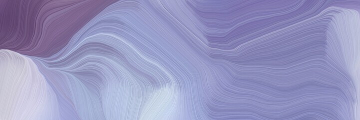 Poster - unobtrusive banner with elegant contemporary waves illustration with pastel purple, light gray and old lavender color