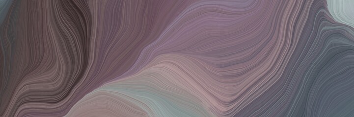 Poster - inconspicuous colorful modern soft swirl waves background illustration with dim gray, rosy brown and dark gray color