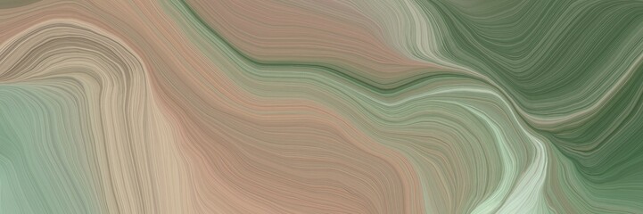 Aufkleber - unobtrusive elegant contemporary waves illustration with rosy brown, dark olive green and tan color