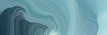 Unobtrusive Colorful Elegant Curvy Swirl Waves Background Illustration With Cadet Blue, Dark Slate Gray And Light Blue Color