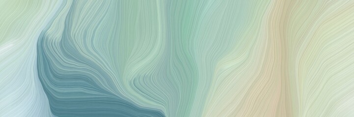 Poster - unobtrusive header with colorful contemporary waves design with silver, ash gray and blue chill colo
