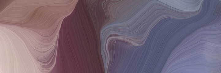 Poster - inconspicuous elegant curvy swirl waves background design with dim gray, pastel purple and gray gray color