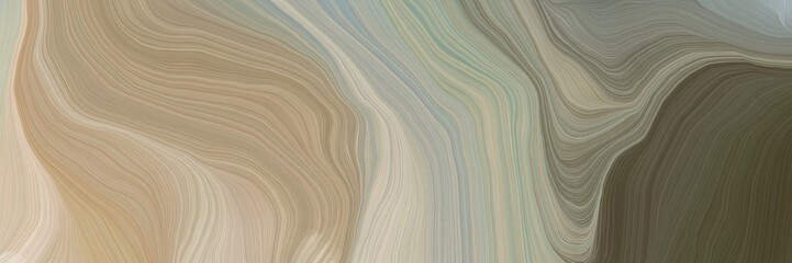 Aufkleber - inconspicuous colorful smooth swirl waves background illustration with rosy brown, dark olive green and dim gray color