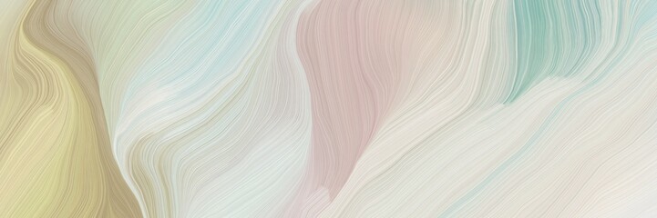 Poster - inconspicuous elegant curvy swirl waves background design with light gray, tan and dark gray color