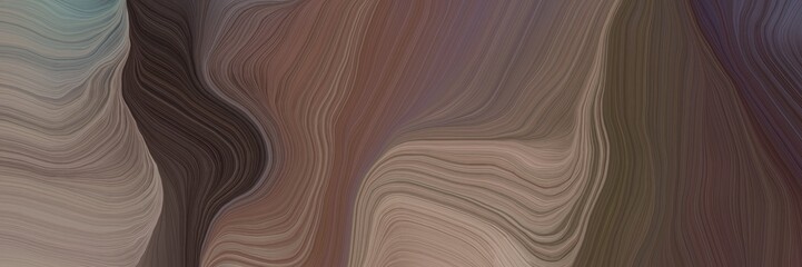 Poster - unobtrusive elegant curvy swirl waves background design with old mauve, rosy brown and gray gray color