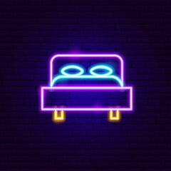 Wall Mural - Bed Neon Sign