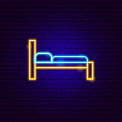 Wall Mural - Small Bed Neon Sign