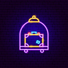 Wall Mural - Luggage Transportation Neon Sign