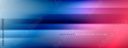 Fotomural Motion concept neon shiny lines on liquid color gradients abstract backgrounds