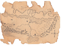 Old Fantasy Hand Drawn Map