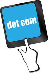 Poster - dot com button on computer keyboard key