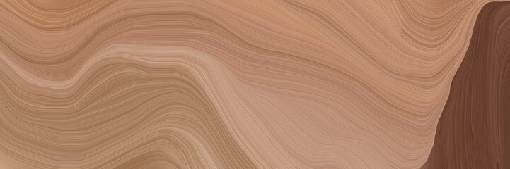 Poster - unobtrusive header with colorful abstract waves illustration with rosy brown, old mauve and tan color