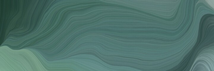 Poster - inconspicuous header with elegant abstract waves design with dim gray, light slate gray and dark slate gray color