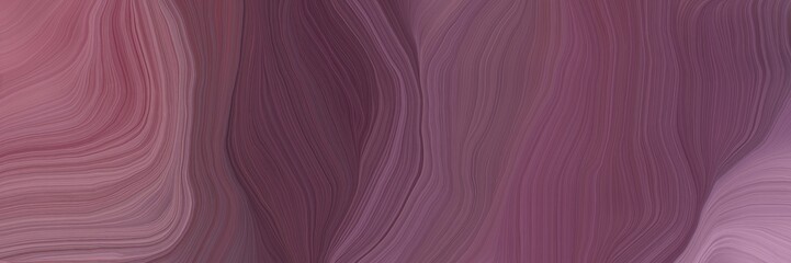 Poster - inconspicuous banner with colorful curvy background illustration with old mauve, antique fuchsia and rosy brown color