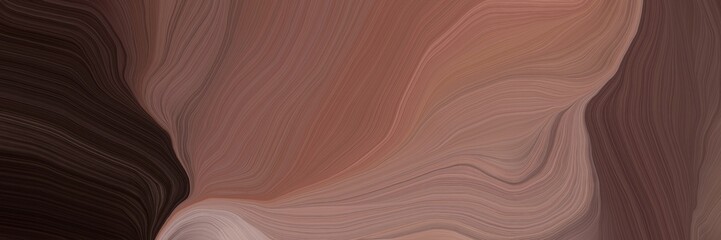 Poster - unobtrusive colorful modern waves background illustration with pastel brown, very dark pink and rosy brown color