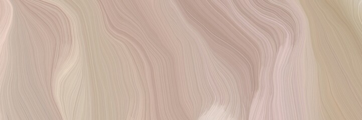 Aufkleber - unobtrusive header with elegant modern soft swirl waves background design with tan, light gray and pastel gray color