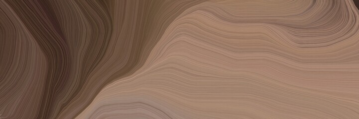 Poster - unobtrusive colorful modern soft curvy waves background design with gray gray, very dark violet and old mauve color