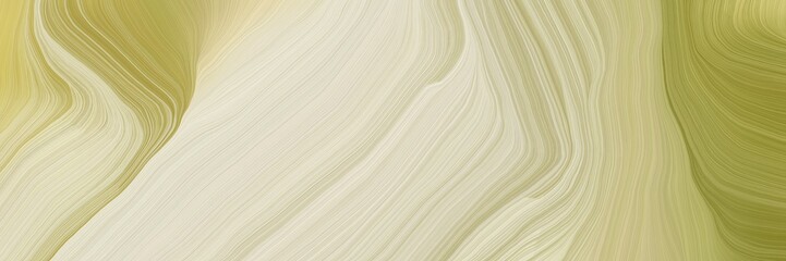 Poster - unobtrusive elegant smooth swirl waves background illustration with pastel gray, peru and dark khaki color