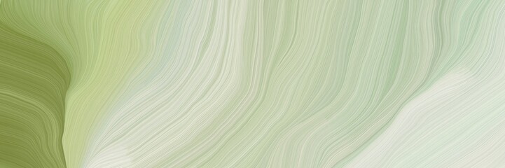 Fototapete - inconspicuous header with colorful modern curvy waves background illustration with pastel gray, pastel brown and beige color