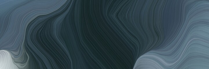 Aufkleber - inconspicuous banner with colorful smooth swirl waves background design with dark slate gray, slate gray and ash gray color