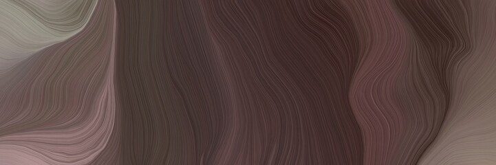Poster - inconspicuous banner with colorful abstract waves illustration with old mauve, gray gray and pastel brown color